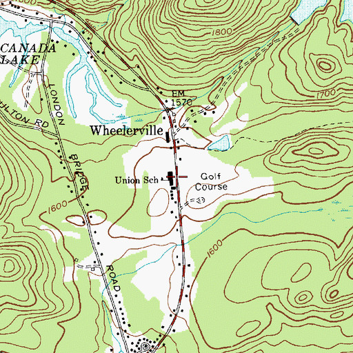 Topographic Map of Union School, NY
