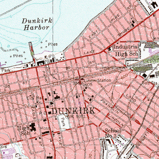 Topographic Map of Union Station, NY