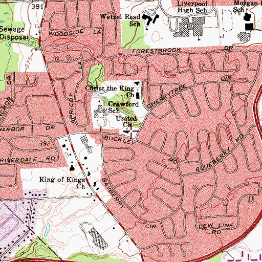 Topographic Map of United Church of Christ, NY