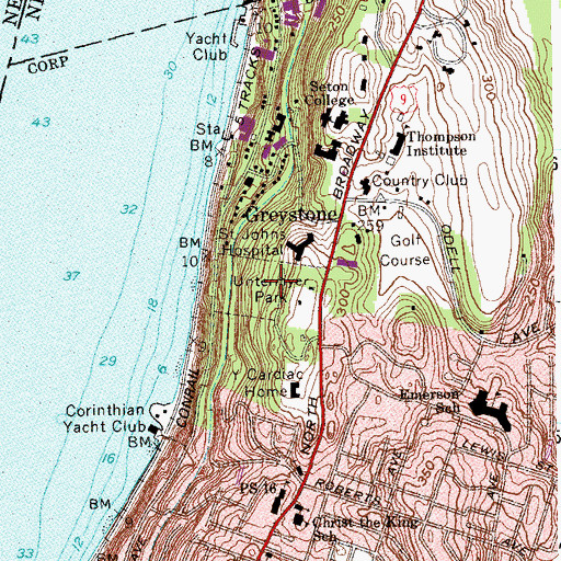 Topographic Map of Untermyer Park, NY