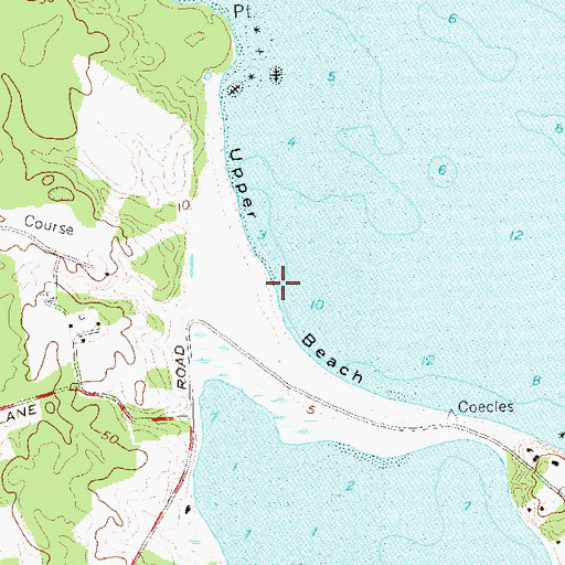 Topographic Map of Upper Beach, NY