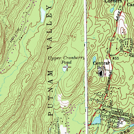 Topographic Map of Upper Cranberry Pond, NY