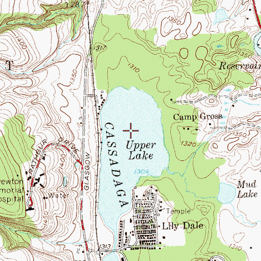 Topographic Map of Upper Lake, NY