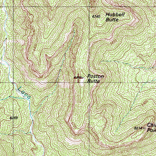 Topographic Map of Poston Butte, AZ