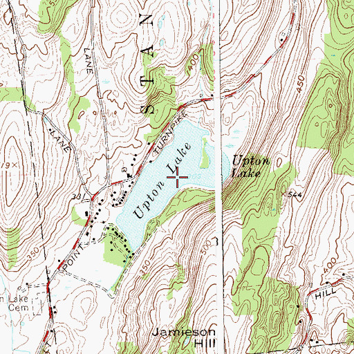 Topographic Map of Upton Lake, NY