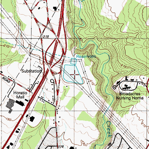 Topographic Map of Utica Reservoir, NY