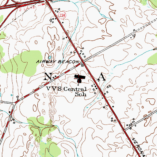 Topographic Map of VVS Central School, NY