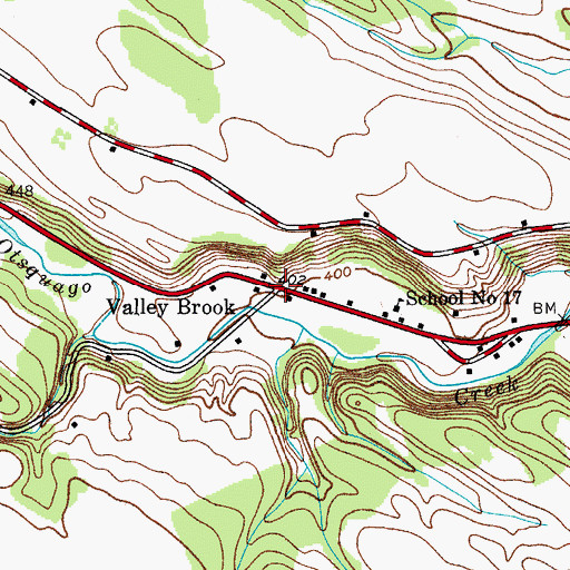 Topographic Map of Valley Brook, NY