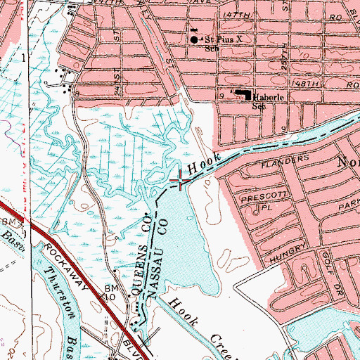 Topographic Map of Valley Stream, NY