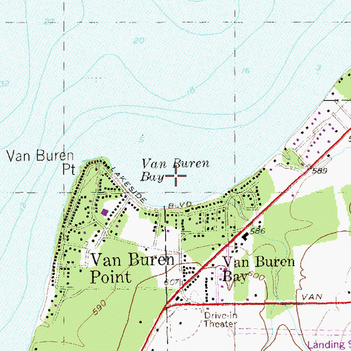 Topographic Map of Van Buren Bay, NY