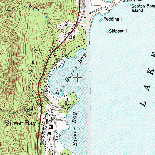 Topographic Map of Van Buren Bay, NY