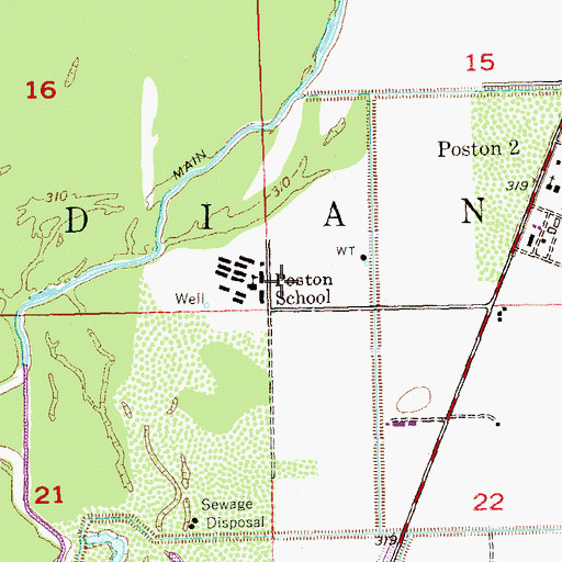 Topographic Map of Le Pera Elementary School, AZ
