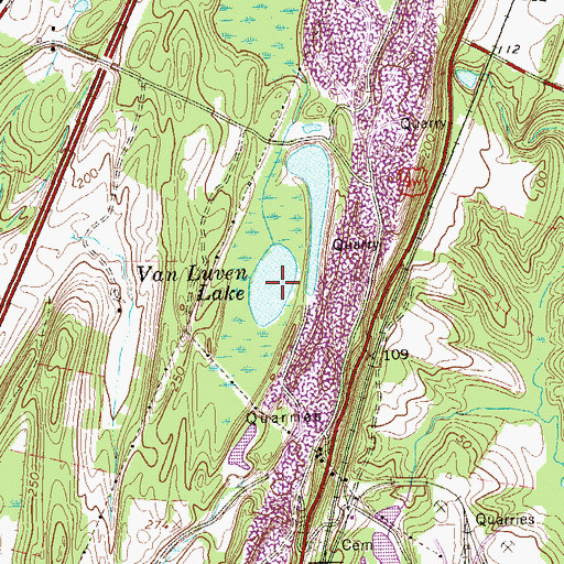 Topographic Map of Van Luven Lake, NY