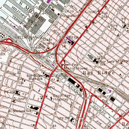 Topographic Map of Van Pelt Manor House, NY