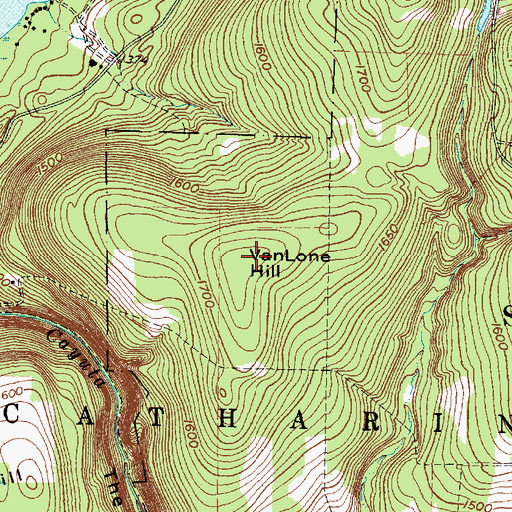 Topographic Map of VanLone Hill, NY
