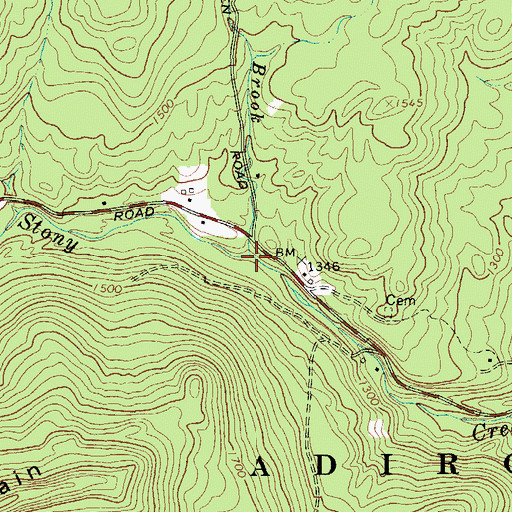 Topographic Map of Vanauken Brook, NY