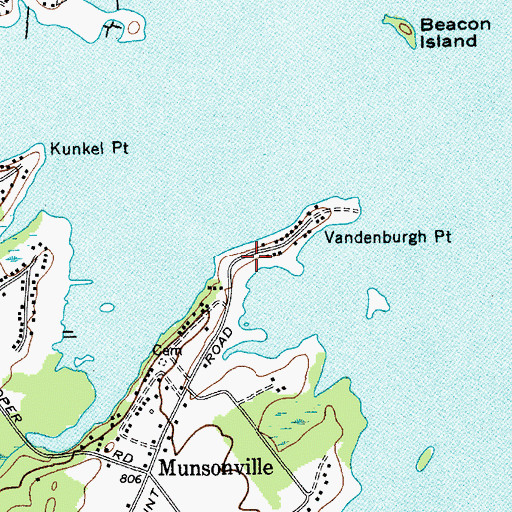 Topographic Map of Vandenburgh Point, NY