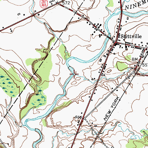 Topographic Map of Vaughn Brook, NY