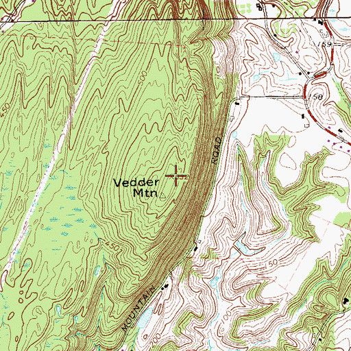 Topographic Map of Vedder Mountain, NY