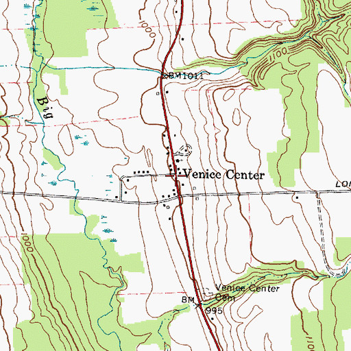 Topographic Map of Venice Center, NY