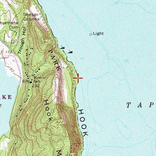 Topographic Map of Verdrietege Hook, NY