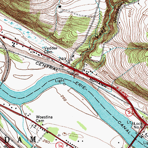 Topographic Map of Verf Kill, NY