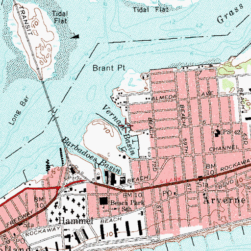 Topographic Map of Vernam Basin, NY