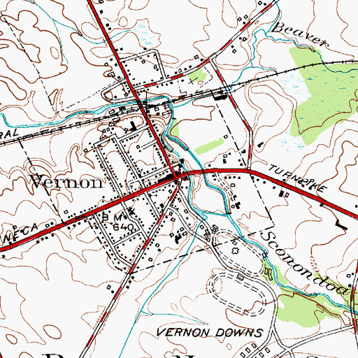 Topographic Map of Vernon, NY