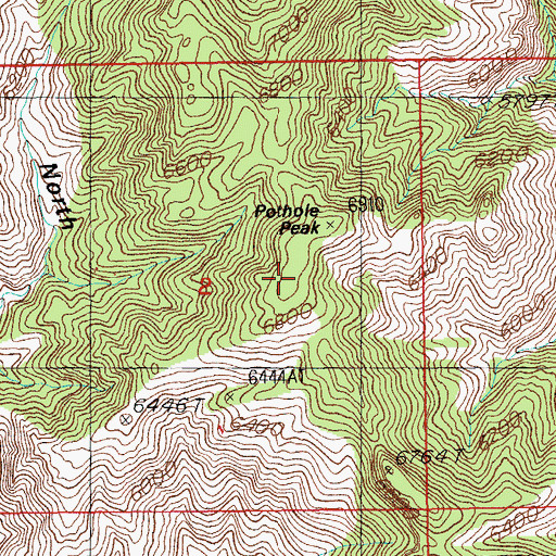 Topographic Map of Pothole Peak, AZ