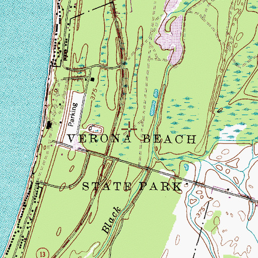 Topographic Map of Verona Beach State Park, NY