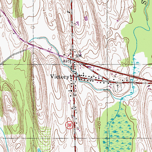 Topographic Map of Victory, NY