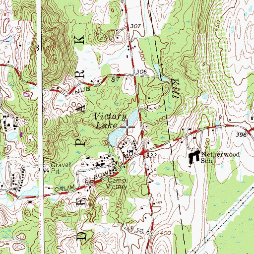 Topographic Map of Victory Lake, NY