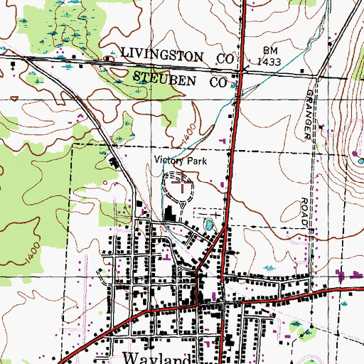 Topographic Map of Victory Park, NY