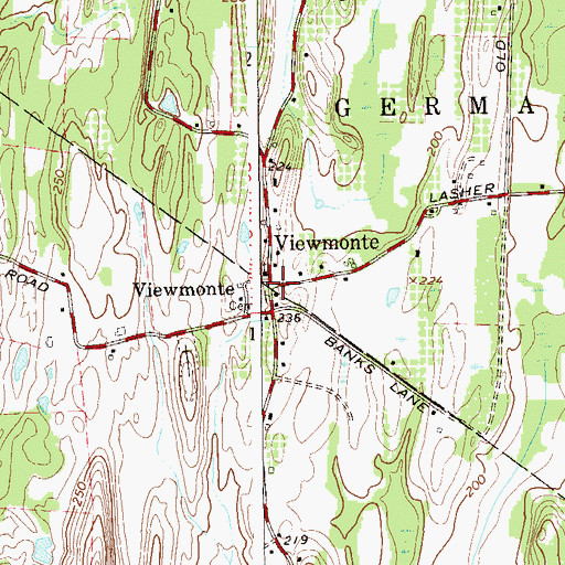 Topographic Map of Viewmonte, NY