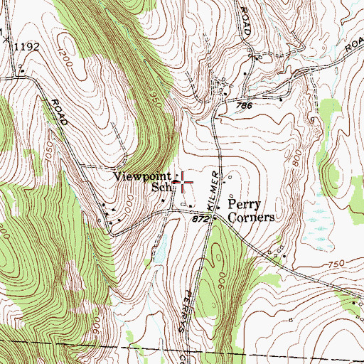 Topographic Map of Viewpoint School, NY