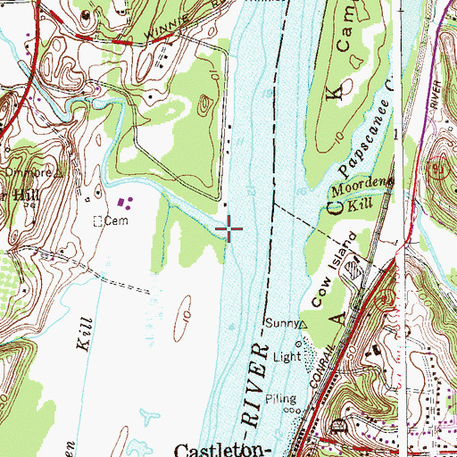 Topographic Map of Vloman Kill, NY