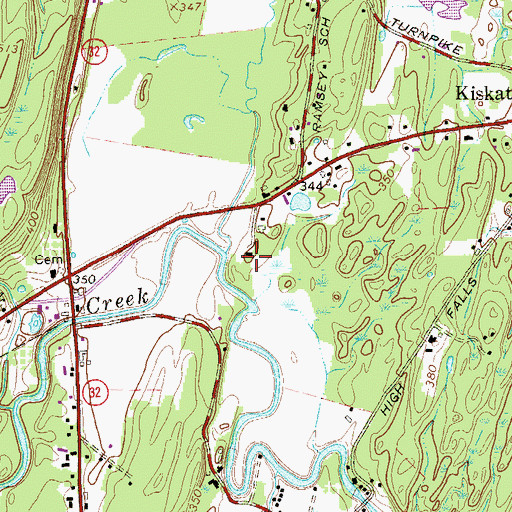 Topographic Map of Vly Creek, NY