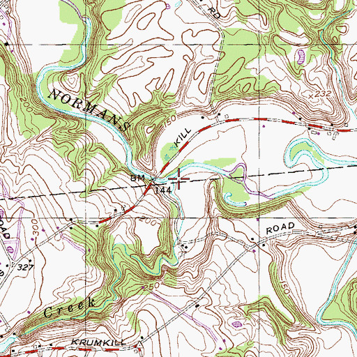 Topographic Map of Vly Creek, NY