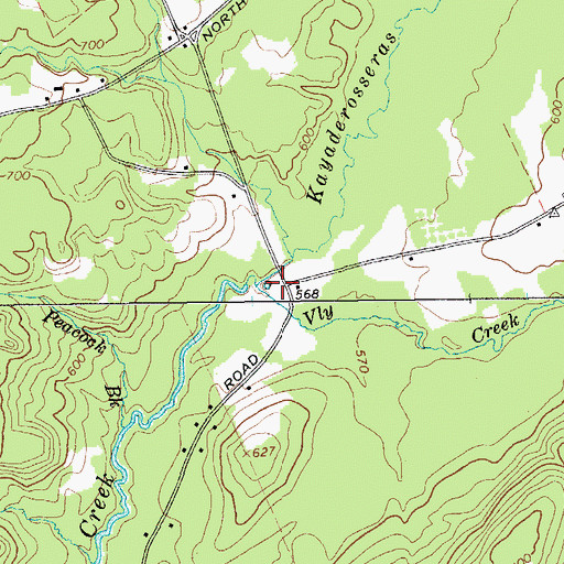 Topographic Map of Vly Creek, NY