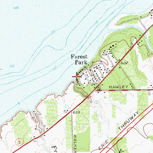 Topographic Map of Vorce Creek, NY