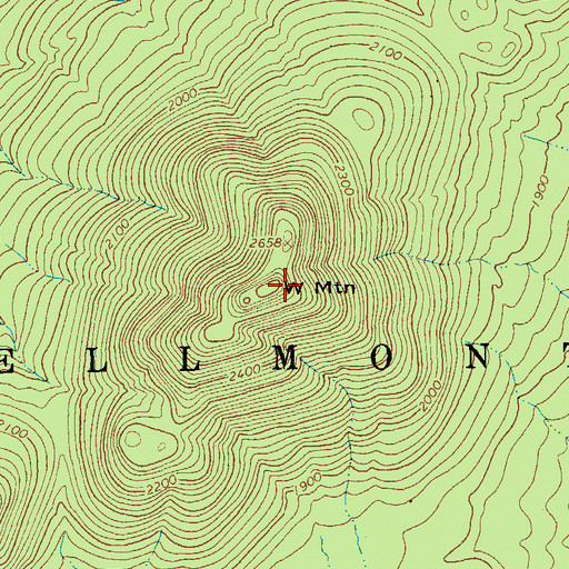 Topographic Map of W Mountain, NY