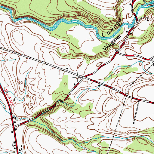 Topographic Map of Wagner Hollow, NY