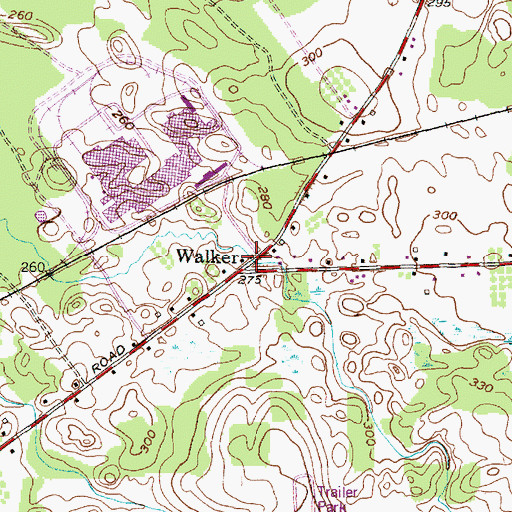 Topographic Map of Walker, NY