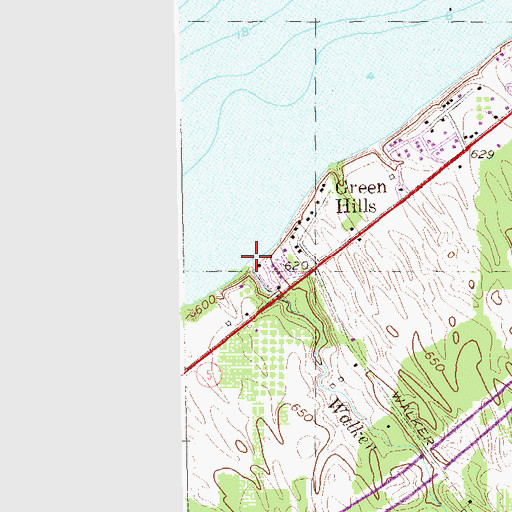Topographic Map of Walker Creek, NY