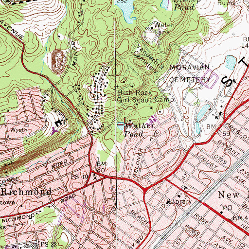 Topographic Map of Walker Pond, NY