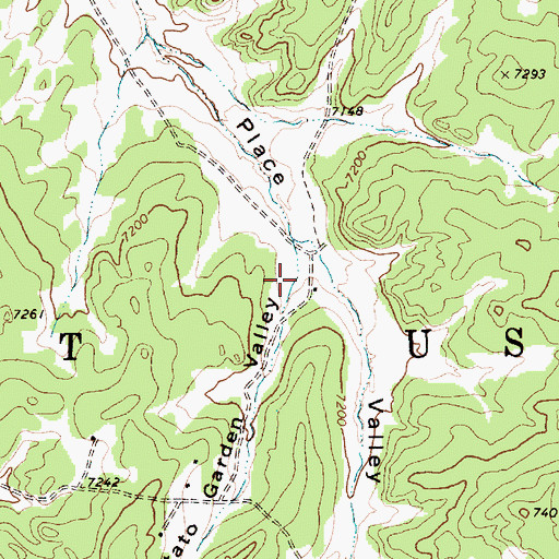 Topographic Map of Potato Garden Valley, AZ