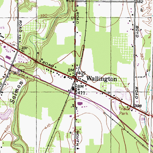 Topographic Map of Wallington, NY