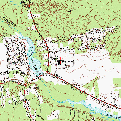 Topographic Map of Charles E Walters Elementary School, NY