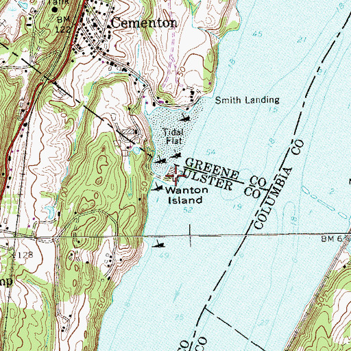 Topographic Map of Wanton Island, NY
