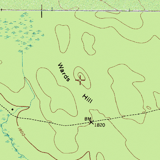 Topographic Map of Wards Hill, NY
